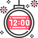 New Years Eve Clock Time Icon
