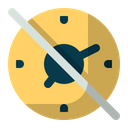 No Time Clock Not Allowed No Deadline Icon