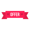 Offer Heart Ribbon Icon