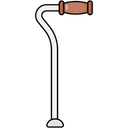 Old Man Stick Cane Handicapped Icon