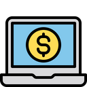 Laptop Online Earning Net Banking Icon