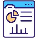 Online Report Online Analysis Online Graph Icon