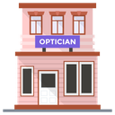 Optical Shop Building Structure Icon