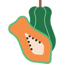 Papaya Fruit Half Icon