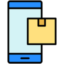 Parcel Tracking Mobile Device Icon