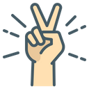 Peace Hand Victory Icon