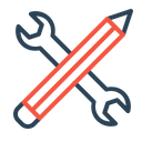 Pen, Pencil, Settings, Seo, Web, Editing, Stationary Icon