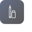 Pen, Pencile, Tool, Eraser, Erase, Sketch, Drawing Icon