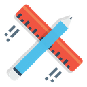 Pencil Ruler Design Icon