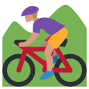 Person Mountain Biking Icon