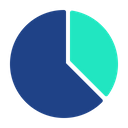 Pie Chart Fintech Solutions Financial Icon
