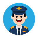 Pilot Captain Plane Icon