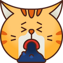 Puke Emoticon Cat Icon