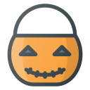 Pumpkin Bucket Halloween Icon