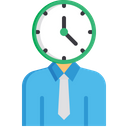 Punctual Man Management Mind Manager Icon