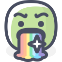 Rainbow Emoji Smiley Icon