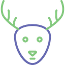 Reindeer Animal Reindeer Head Icon