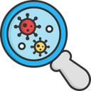 A Magnifying Glass Research Virus Reseearch Bateria Icon