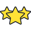 Review Stars Three Starts Icon