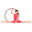 Ring Exercise Yoga Pose Flexible Figure Icon