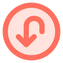 Rounded Down Arrow Icon
