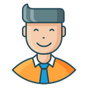 Satisfied Happy Man Icon