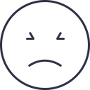 Scare Emoji Outline Icon