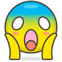 Scream Face Smiley Icon