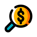 Finance Search Dollar Icon