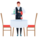 Serving Food Waiter Hot Food Icon
