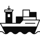 Shipment By Sea Ship Loading Icon