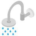 Shower Head Water Drops Plumbing Icon