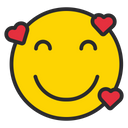 Smiling Face With Hearts Icon