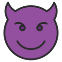 Artboard Copy Smiling Face With Horns Devil Smile Icon