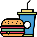 Snacks Burger Coldrink Icon