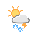 Snow Sun Thunder Icon