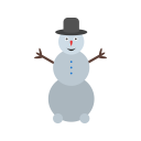Snowman Cold Greeting Icon