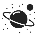 Space Galaxy Planet Icon