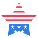 American Star Flag Star Independence Star Icon