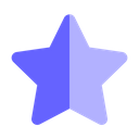 Star Half Star Ratings Icon