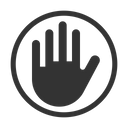 Stop Hand Touch Icon