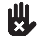 Stop Contact Hand Icon