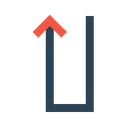 Stright Road Direction Icon