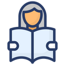Book To Read Girl Reading Education Concept Icon