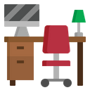 Desk Computer Workplace Icon