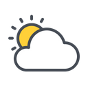 Sun Under Cloud Icon