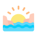 Sunset Sun Hills Icon