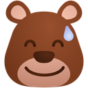 Sweat Smile Emoji Sticker Icon