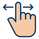 Finger Gesture Horizontal Icon