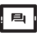 Tablet Communication Chat Icon